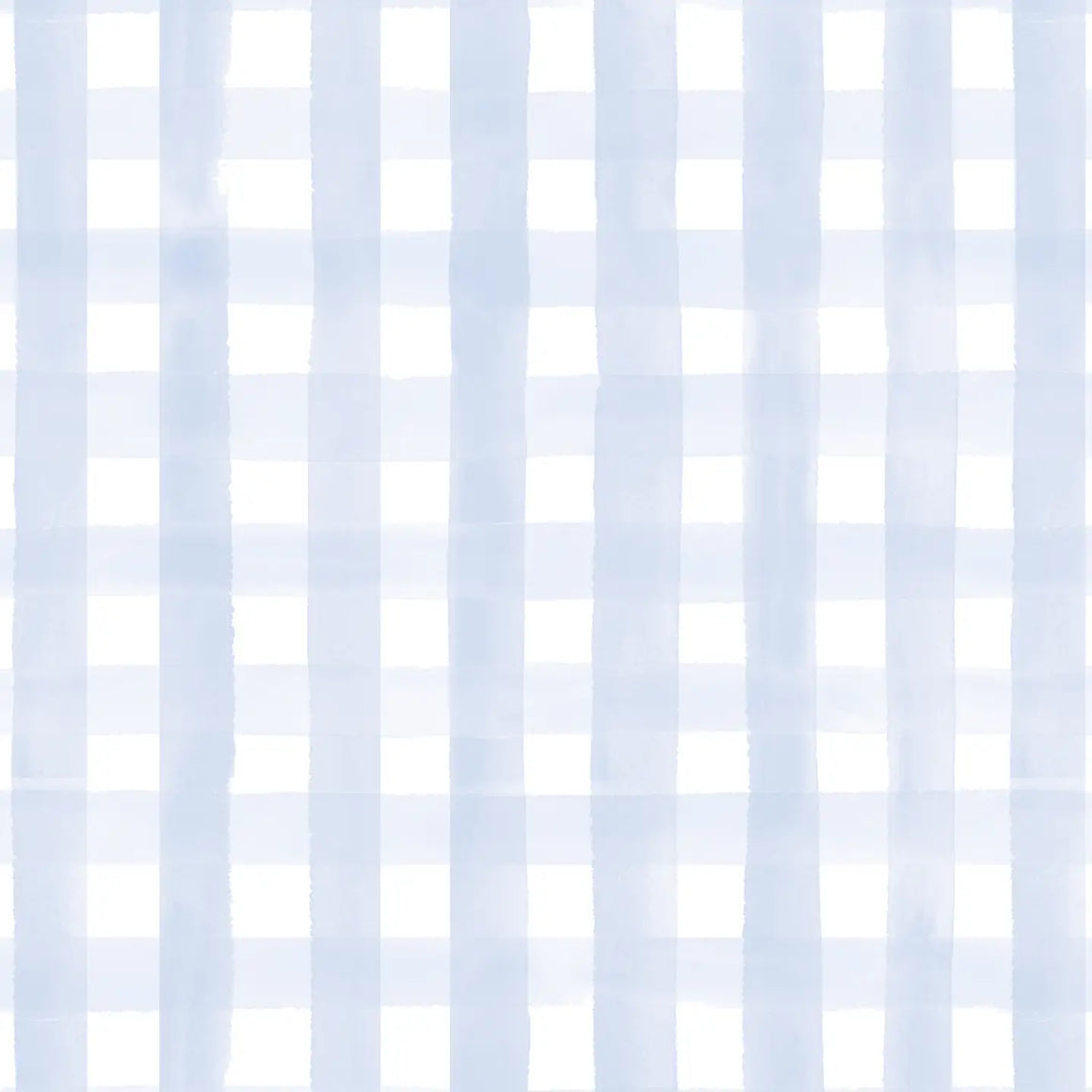 TABLERUNNER REUSABLE WATERPROOF - BLUE WATERCOLOUR GINGHAM (8 feet long)