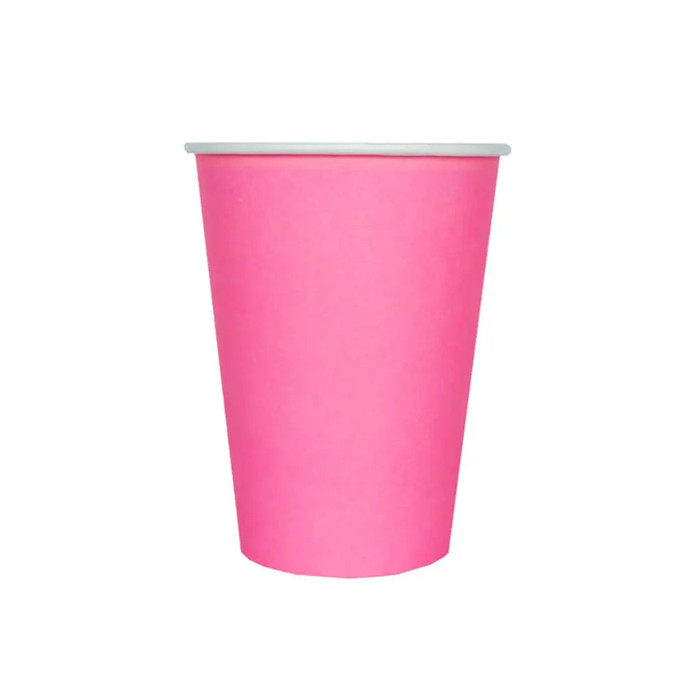 CUPS - PINK LARGE NEON HOT FLAMINGO SHADE