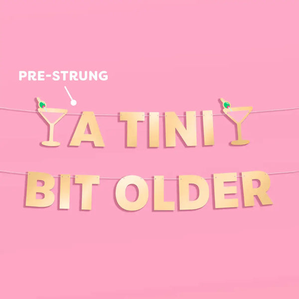 WORD MIX GARLAND - A TINI BIT OLDER MARTINI GOLD