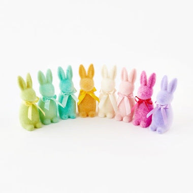 FLOCKED BUNNY - SMALL PASTEL