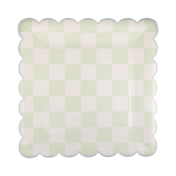 PLATES XL DINNER - PASTEL CHECKER