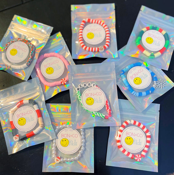 ARTISAN BRACELET - KIDS HEISHI CLAY BEAD CHRISTMAS