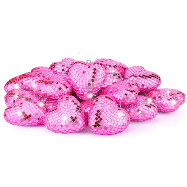 DISCO BALL HEART - PINK