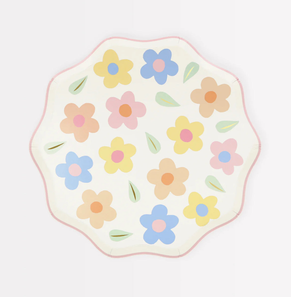 PLATES LARGE SIDE - FLORAL PASTEL DAISIES