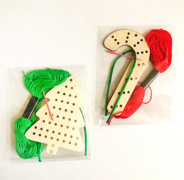 HOLIDAY CRAFTS - CHRISTMAS CROSS STITCH WOODEN ORNAMENT