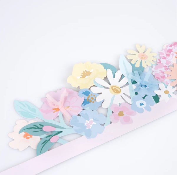 PARTY CROWNS + TIARAS - 3D FLOWER HEAD-DRESS (Pack of 8)