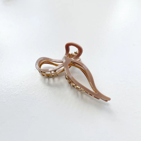 HAIR CLAW CLIP - RIBBON BOW
