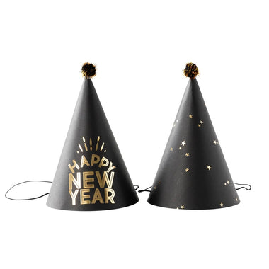 PARTY HATS - NEW YEARS EVE (Pack of 8)