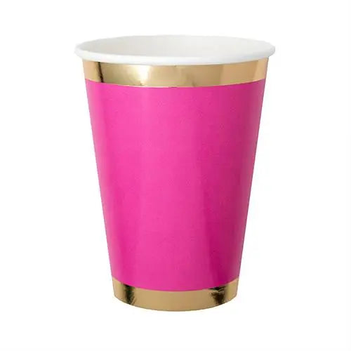 CUPS - PINK LARGE FUCHSIA & GOLD