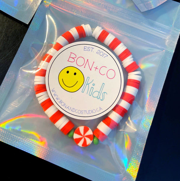 ARTISAN BRACELET - KIDS HEISHI CLAY BEAD CHRISTMAS