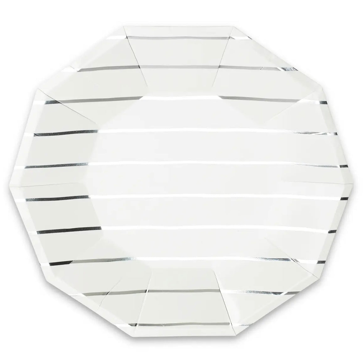 PLATES LARGE - SILVER DAYDREAM SOCIETY FRENCHIE STRIPES