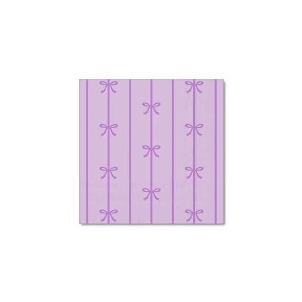 NAPKINS SMALL - PURPLE LILAC SIGNATURE BOW