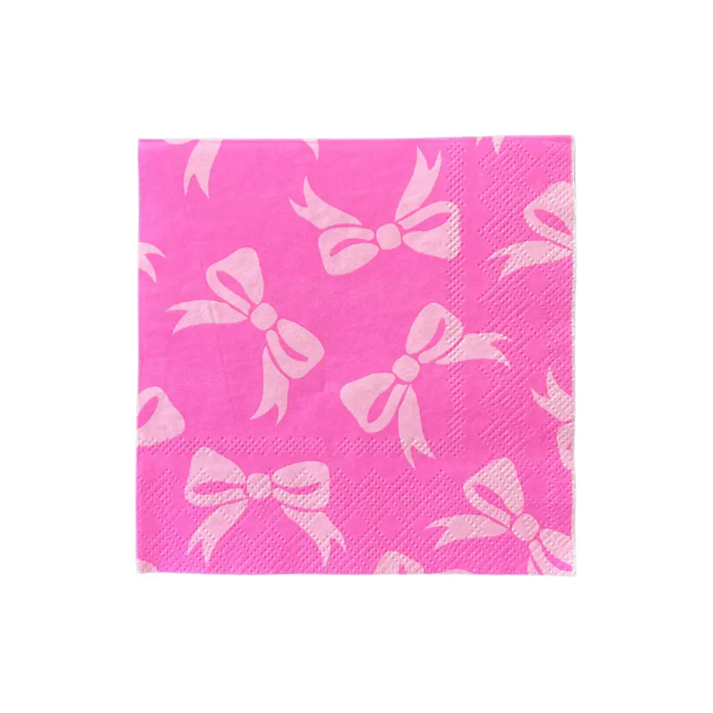 NAPKINS SMALL - PINK ELOISE BOWS