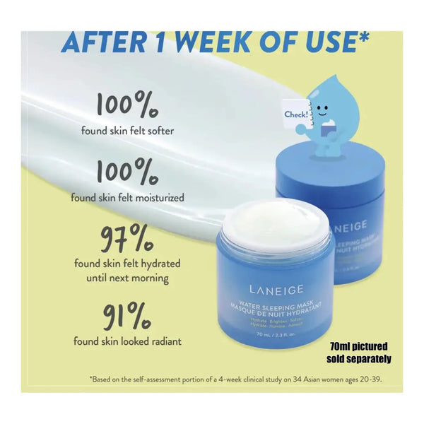 SLEEPING MASK - LANEIGE MINI TRAVEL SIZE WATER SLEEPING MASK BRIGHTEN HYDRATE LOTION GEL SPA PAMPER