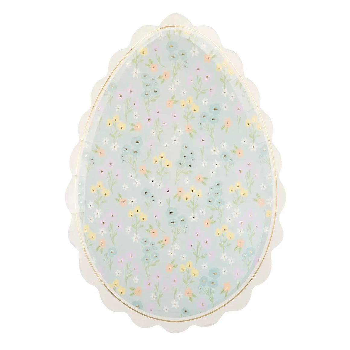 PLATES - EASTER IN BLOOM FLORAL SCALLOPED EGG