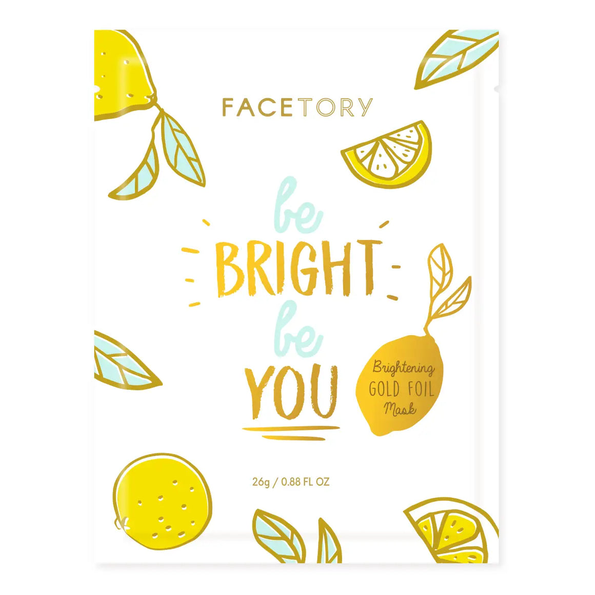 LUXURY FACE MASKS - FACETORY BE BRIGHT BE YOU GOLD FOIL