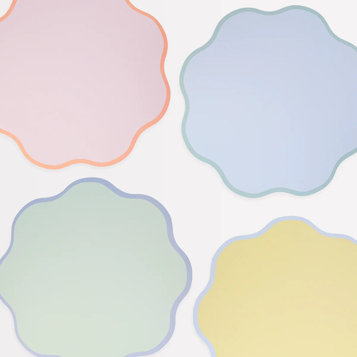 PLACEMATS - PASTEL WAVY ROUND MERI MERI (Pack of 8)