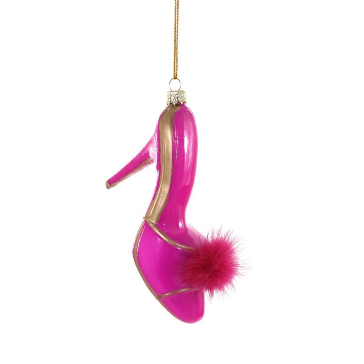 HEIRLOOM GLASS ORNAMENTS - CODY FOSTER BOUDIOR HOT PINK MULE