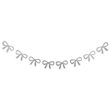 BANNER - BOW GLITTER SILVER