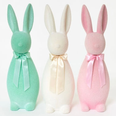 FLOCKED BUNNY - EXTRA LARGE JUMBO PASTEL (additional shipping charges will apply)