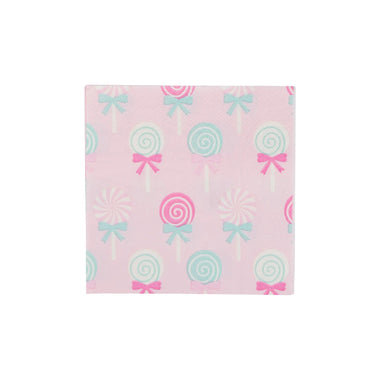 NAPKINS SMALL - SWEETS PINK CANDY BON BONS