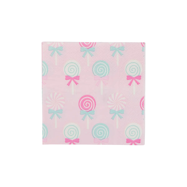 NAPKINS SMALL - SWEETS PINK CANDY BON BONS
