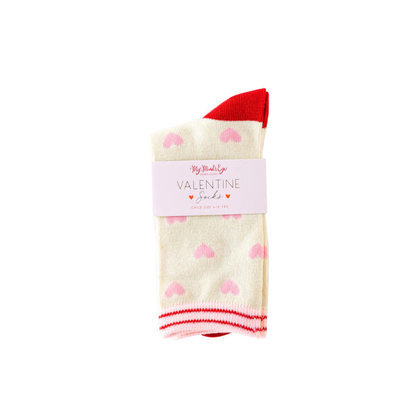 SOCKS - CHILD MEDIUM HEARTS (approx 5-8 years old)