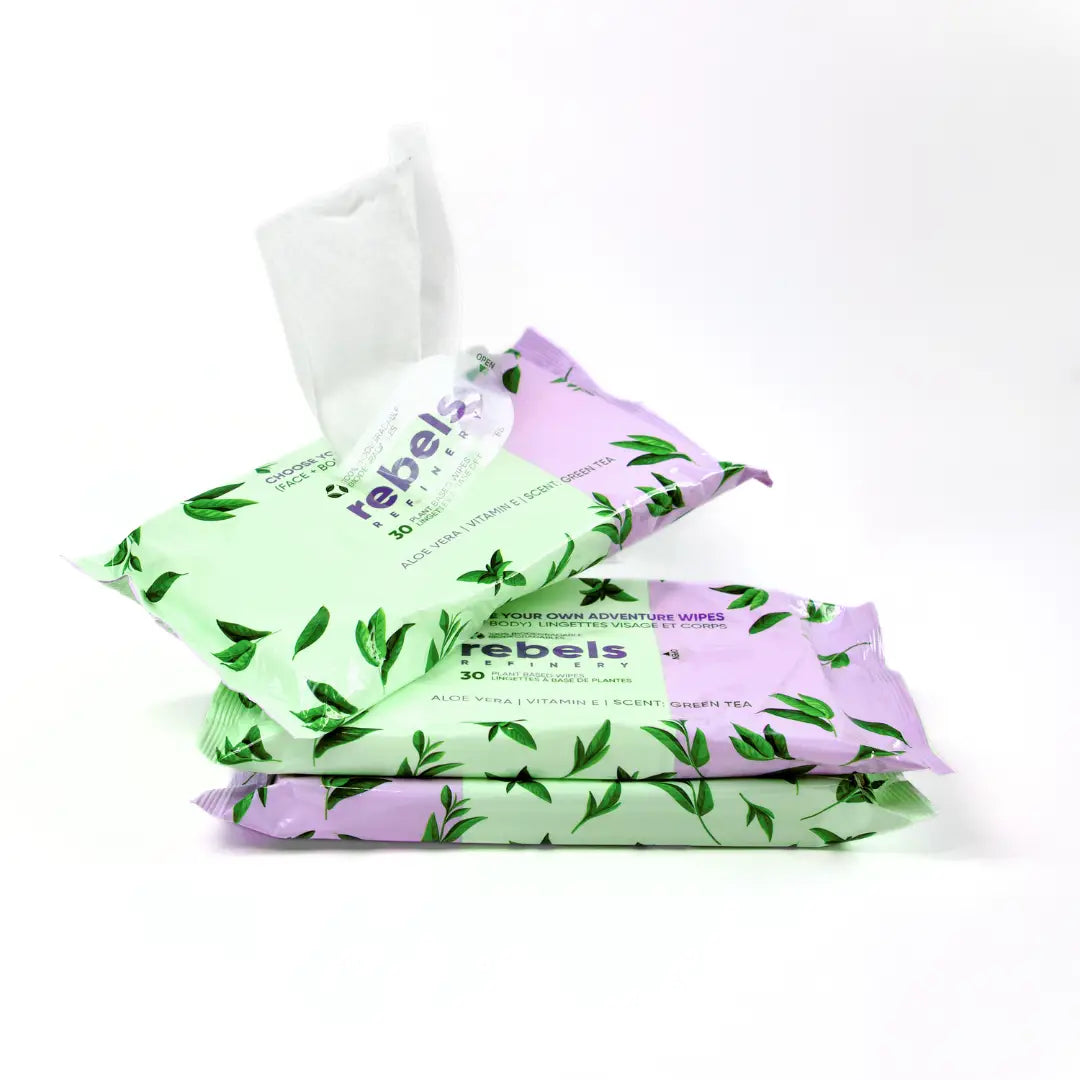 LUXURY FACE - BIODEGRADABLE GREEN TEA FACE & BODY WIPES