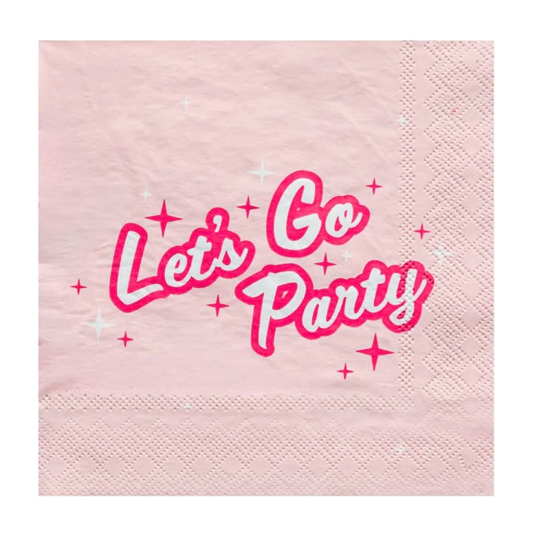 NAPKINS LARGE - PINK LET’S GO PARTY