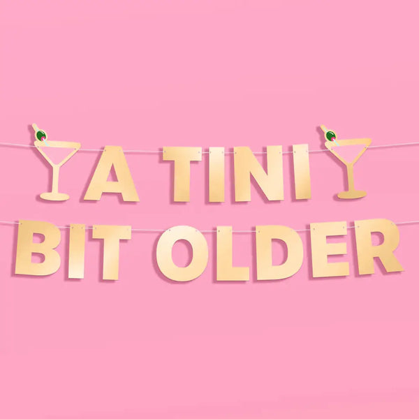 WORD MIX GARLAND - A TINI BIT OLDER MARTINI GOLD