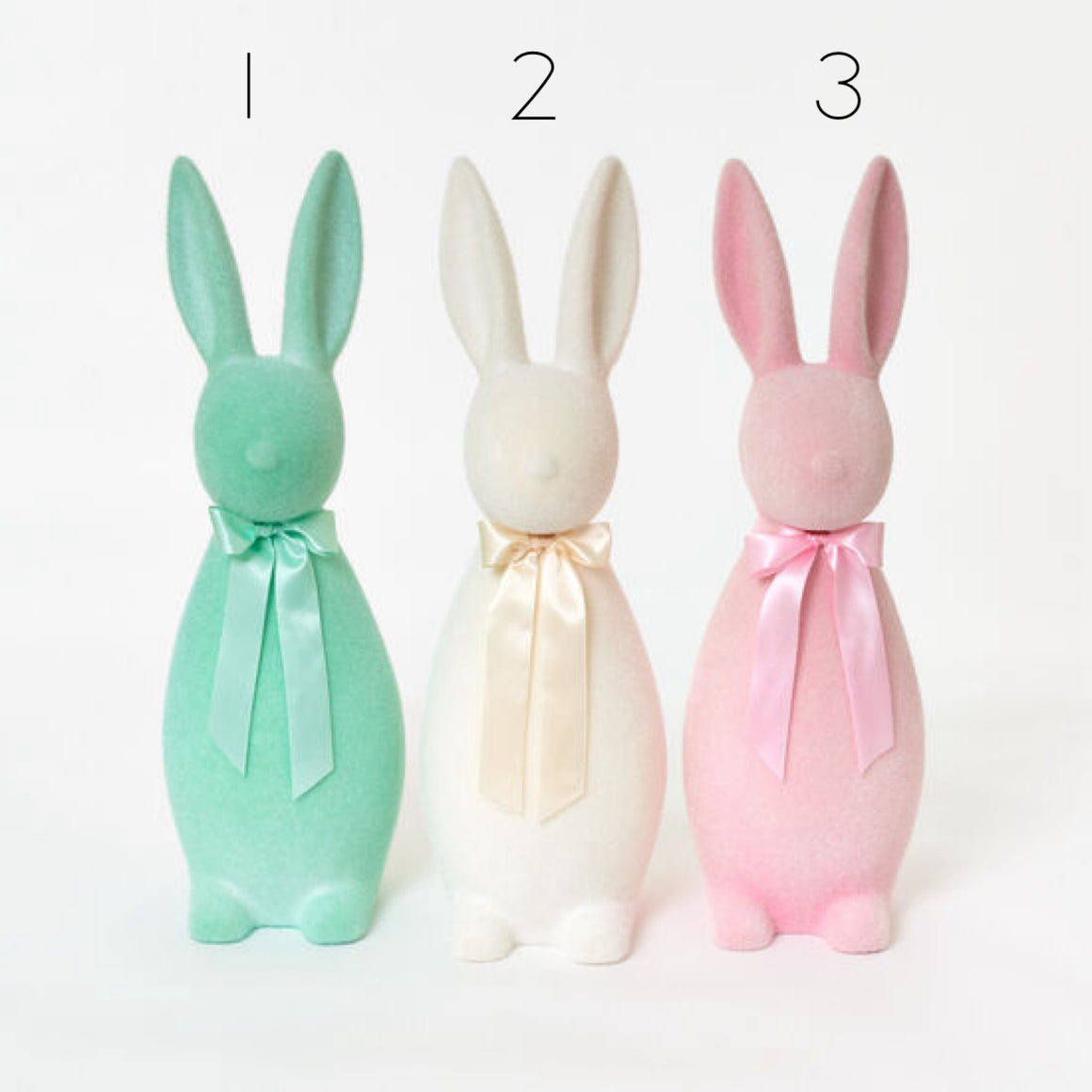 FLOCKED BUNNY - EXTRA LARGE JUMBO PASTEL (additional shipping charges will apply)