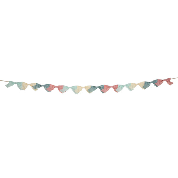 BANNER - BOW MULTI COLOUR PASTEL VELVET MERI MERI
