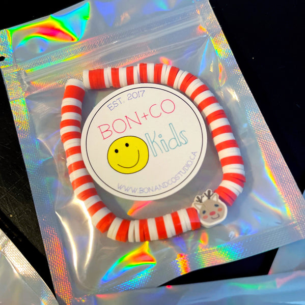 ARTISAN BRACELET - KIDS HEISHI CLAY BEAD CHRISTMAS