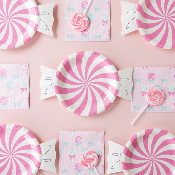 NAPKINS SMALL - SWEETS PINK CANDY BON BONS