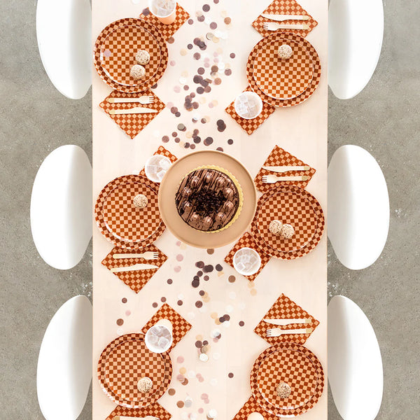 PLATES XL DINNER - BROWN CAFE CON LECHE CHECK IT