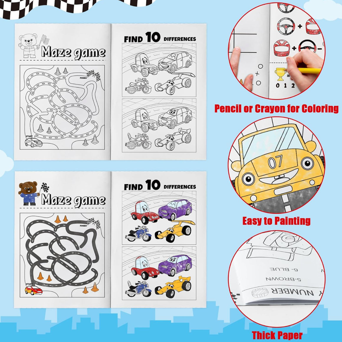 ACTIVITY BOOK - RACE CAR