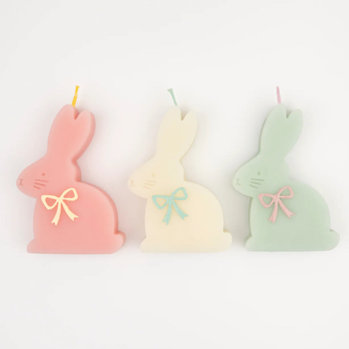 SPECIALTY CANDLES - PASTEL BUNNIES WITH BOW MERI MERI
