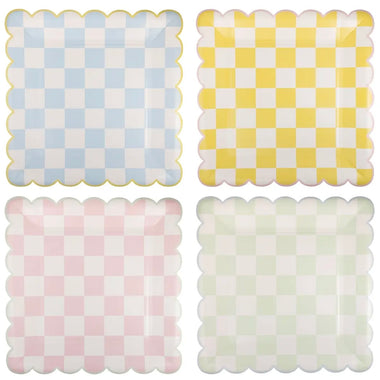 PLATES XL DINNER - PASTEL CHECKER