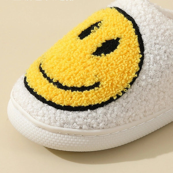 SLIPPERS - PLUSH HAPPY FACE SLIDER KIDS