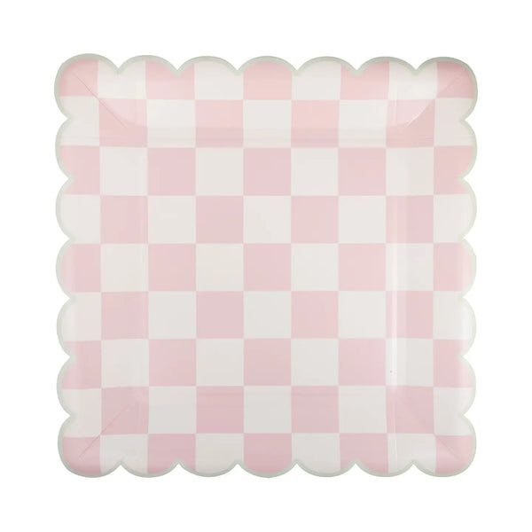 PLATES XL DINNER - PASTEL CHECKER