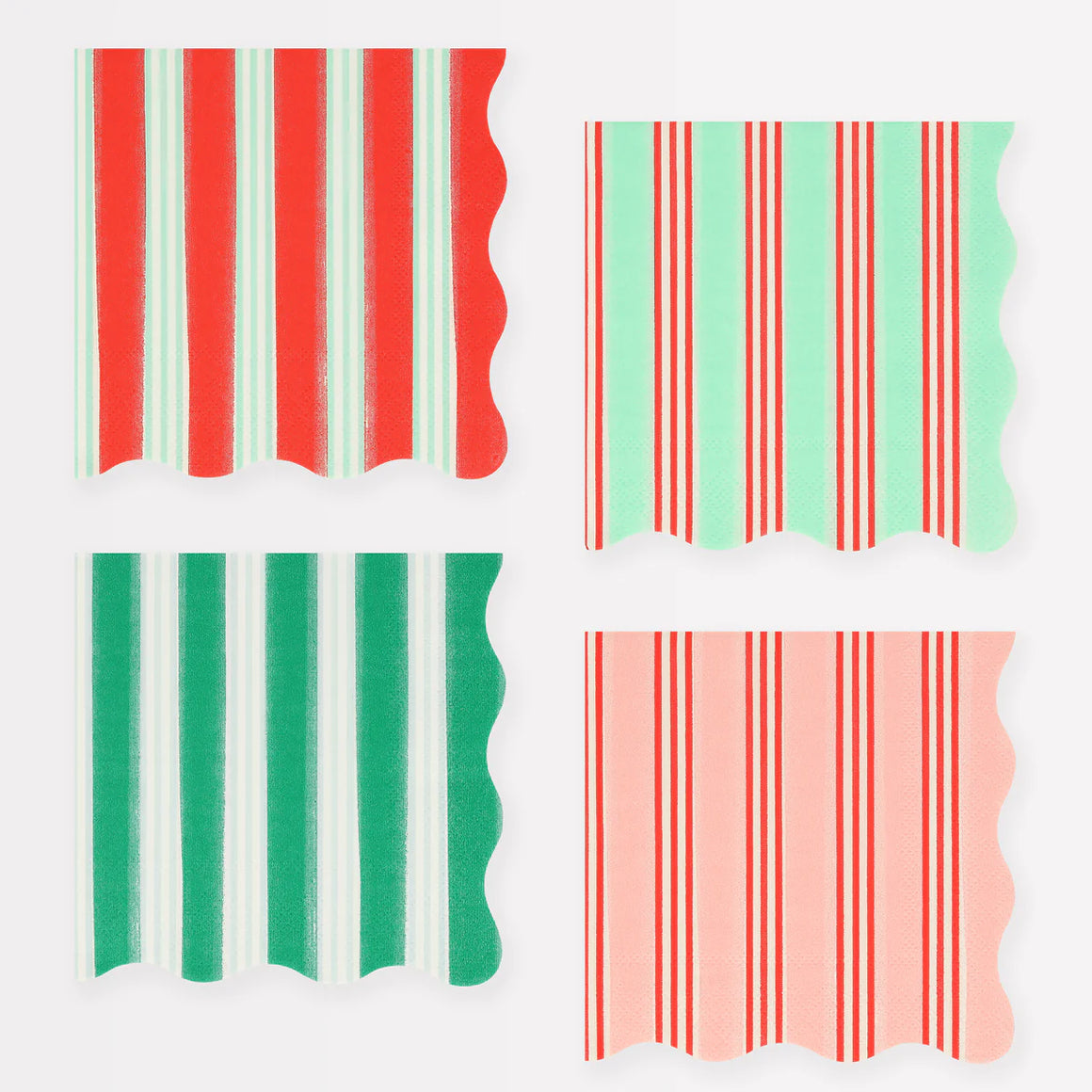 NAPKINS SMALL - CHRISTMAS FESTIVE STRIPE MERI MERI