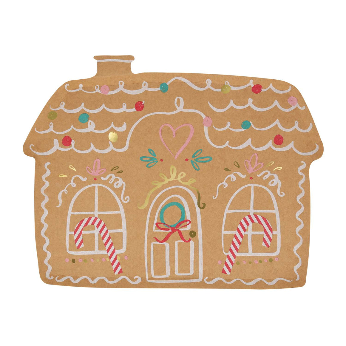 PLATES LARGE - CHRISTMAS GINGERBREAD HOUSE MERI MERI