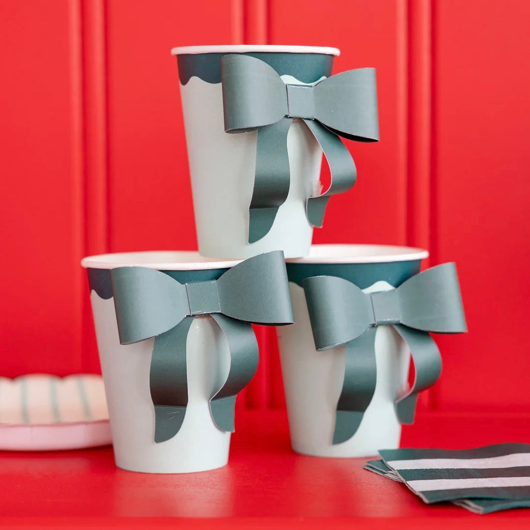 CUPS - GREEN MINT WITH GREEN BOW