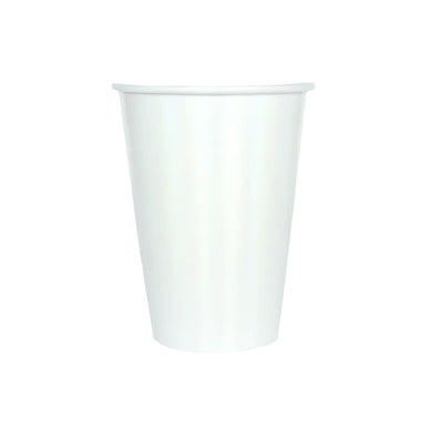 CUPS - WHITE LARGE PEARLESCENT OPALESCENT GILD SHADE