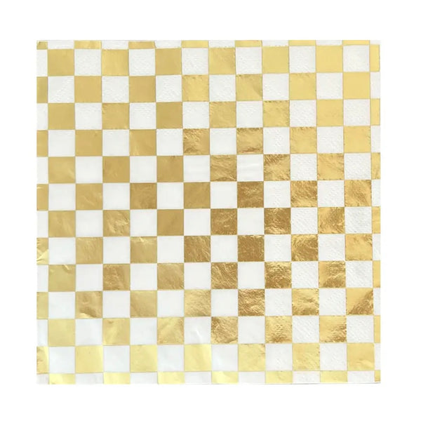 NAPKINS LARGE - GOLD CHECK IT CLASH