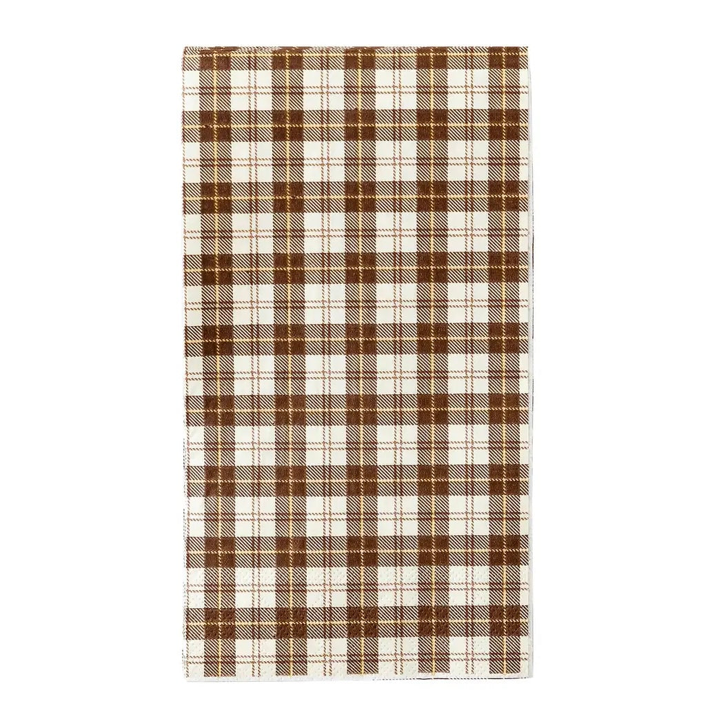 NAPKINS DINNER - BROWN GINGHAM PLAID