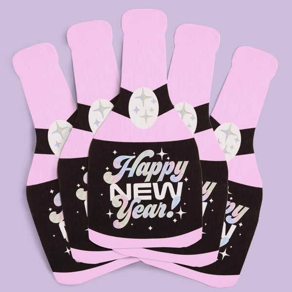 NAPKINS SMALL - NYE NEW YEARS RETRO CHAMPAGNE