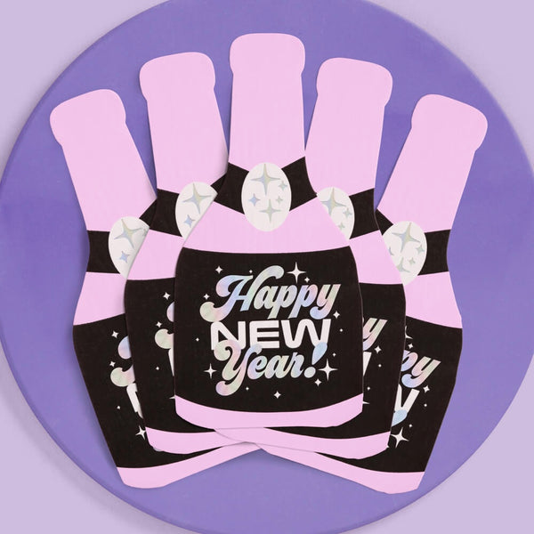 NAPKINS SMALL - NYE NEW YEARS RETRO CHAMPAGNE