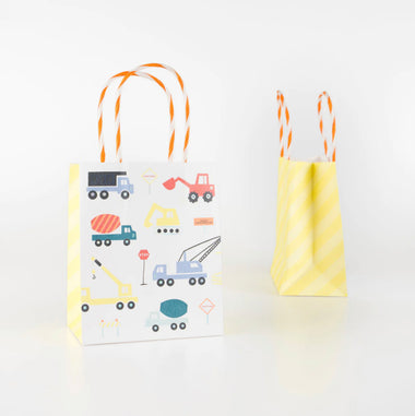 GIFT BAGS - CONSTRUCTION 8 PACK MERI MERI