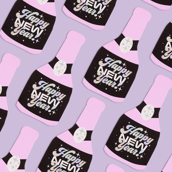 NAPKINS SMALL - NYE NEW YEARS RETRO CHAMPAGNE